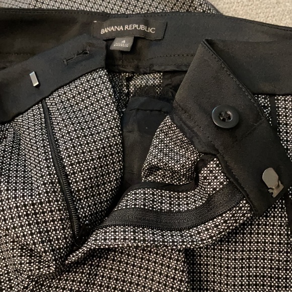 Banana Republic Dress Printed Stripe Black Pants - Picture 6 of 10